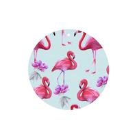 Poezjzw 6pcs Pink Flamingos (3) Pattern Lavender Scent Car Aroma Round Shape Hanging Fragrance Applies To Closet Shoe
