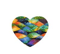 Poezjzw 6pcs Rainbow Fish Scale Pattern Lavender Scent Car Aroma Heart Shape Hanging Fragrance Applies To Closet Shoe