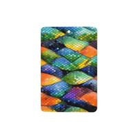 Poezjzw 6pcs Rainbow Fish Scale Pattern Lavender Scent Car Aroma Rectangle Hanging Fragrance Applies To Closet Shoe