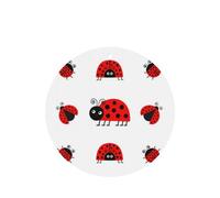 Poezjzw 6pcs Red Ladybug Pattern Lavender Scent Car Aroma Round Shape Hanging Fragrance Applies To Closet Shoe
