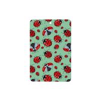 Poezjzw 6pcs Red Ladybugs On A Blue Background Pattern Lavender Scent Car Aroma Rectangle Hanging Fragrance Applies To Closet Shoe