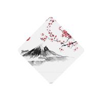 Poezjzw 6pcs Red Sun Hill, Japan Pattern Lavender Scent Car Aroma Square Hanging Fragrance Applies To Closet Shoe