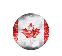 Poezjzw 6pcs Retro Canada Flag Pattern Lavender Scent Car Aroma Round Shape Hanging Fragrance Applies To Closet Shoe
