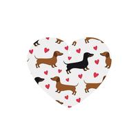 Poezjzw 6pcs Romantic Dachshunds Pattern Lavender Scent Car Aroma Heart Shape Hanging Fragrance Applies To Closet Shoe