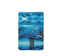 Poezjzw 6pcs Sea Blue Marine Life Pattern Lavender Scent Car Aroma Rectangle Hanging Fragrance Applies To Closet Shoe