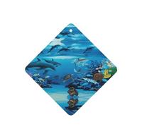 Poezjzw 6pcs Sea Blue Marine Life Pattern Lavender Scent Car Aroma Square Hanging Fragrance Applies To Closet Shoe