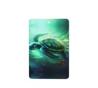 Poezjzw 6pcs Sea Turtle Swimming Pattern Lavender Scent Car Aroma Rectangle Hanging Fragrance Applies To Closet Shoe