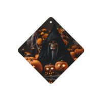 Poezjzw 6pcs Skeleton Pumpkin Lamp Pattern Lavender Scent Car Aroma Square Hanging Fragrance Applies To Closet Shoe