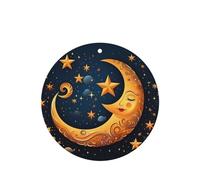 Poezjzw 6pcs Sleeping Moon Star Pattern Lavender Scent Car Aroma Round Shape Hanging Fragrance Applies To Closet Shoe