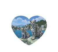 Poezjzw 6pcs Snow Leopard Endbringer Pattern Lavender Scent Car Aroma Heart Shape Hanging Fragrance Applies To Closet Shoe