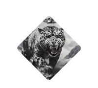 Poezjzw 6pcs Snow Leopard In Ice Field Pattern Lavender Scent Car Aroma Square Hanging Fragrance Applies To Closet Shoe