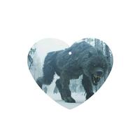 Poezjzw 6pcs Snowy Forest Beasts Pattern Lavender Scent Car Aroma Heart Shape Hanging Fragrance Applies To Closet Shoe