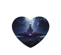 Poezjzw 6pcs Spaceship In The Valley Pattern Lavender Scent Car Aroma Heart Shape Hanging Fragrance Applies To Closet Shoe