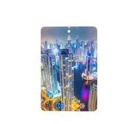 Poezjzw 6pcs Splendid City Pattern Lavender Scent Car Aroma Rectangle Hanging Fragrance Applies To Closet Shoe