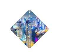 Poezjzw 6pcs Splendid City Pattern Lavender Scent Car Aroma Square Hanging Fragrance Applies To Closet Shoe
