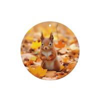 Poezjzw 6pcs Squirrel Foraging For Food Pattern Lavender Scent Car Aroma Round Shape Hanging Fragrance Applies To Closet Shoe