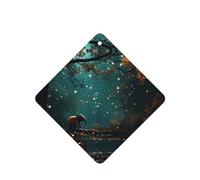 Poezjzw 6pcs Starlight Forest Elephant Pattern Lavender Scent Car Aroma Square Hanging Fragrance Applies To Closet Shoe