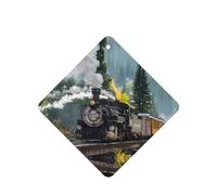 Poezjzw 6pcs Steam Train Pattern Lavender Scent Car Aroma Square Hanging Fragrance Applies To Closet Shoe