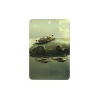 Poezjzw 6pcs Steam Whale Airship Pattern Lavender Scent Car Aroma Rectangle Hanging Fragrance Applies To Closet Shoe