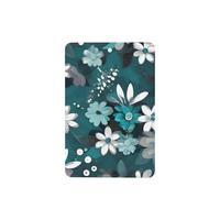 Poezjzw 6pcs Teal Grey And White Floral Pattern Lavender Scent Car Aroma Rectangle Hanging Fragrance Applies To Closet Shoe