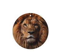 Poezjzw 6pcs The Lion'S Gaze Pattern Lavender Scent Car Aroma Round Shape Hanging Fragrance Applies To Closet Shoe