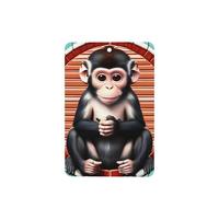 Poezjzw 6pcs The Silent Monkey Pattern Lavender Scent Car Aroma Rectangle Hanging Fragrance Applies To Closet Shoe