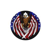 Poezjzw 6pcs Usa Flag Patriotic Eagle Pattern Lavender Scent Car Aroma Round Shape Hanging Fragrance Applies To Closet Shoe