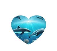 Poezjzw 6pcs Whales Under The Sea Pattern Lavender Scent Car Aroma Heart Shape Hanging Fragrance Applies To Closet Shoe