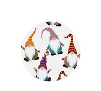 Poezjzw 6pcs Xmas Funny Gnomes Pattern Lavender Scent Car Aroma Round Shape Hanging Fragrance Applies To Closet Shoe