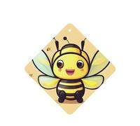 Poezjzw 6pcs Yellow Bee Pattern Lavender Scent Car Aroma Square Hanging Fragrance Applies To Closet Shoe