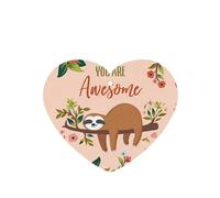 Poezjzw 6pcs You Are Awesome Sloth Pattern Lavender Scent Car Aroma Heart Shape Hanging Fragrance Applies To Closet Shoe