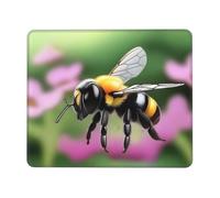 POEZJZW A Little Bee Pattern Mouse Pad, Portable Office Non-Slip Rubber Base Wireless Mouse Pad for Office Laptop Computer Pc 7 X 8.6 in
