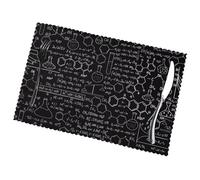 Poezjzw Abstract Science Chemistry Pattern Set Of 6 Floral Placemats, Kitchen Placemats, Hotel, Party Table Decorations, 18 X 12 Inches