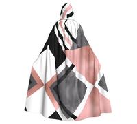 POEZJZW Abstract Triangle Striped Pattern Adult Hooded Cloak Cloak Women Men Halloween Costume Masquerade Cosplay Costume Christmas Party Robe