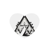 Poezjzw Acute Triangle Pattern Car Air Fresheners 4 Pcs Heart Shape Hanging Aromatherapy Tablets Scented Fresheners For Bedroom Closet Shoe