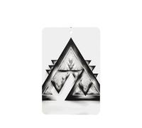 Poezjzw Acute Triangle Pattern Car Air Fresheners 4 Pcs Rectangle Hanging Aromatherapy Tablets Scented Fresheners For Bedroom Closet Shoe