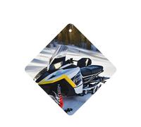 Poezjzw Advanced Snowmobile Pattern Car Air Fresheners 4 Pcs Square Hanging Aromatherapy Tablets Scented Fresheners For Bedroom Bathroom
