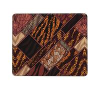 Poezjzw African Style Patchwork Pattern Mouse Pad Office Laptop Computer Desk Wireless Mouse Non Slip Rubber Base Washable 7 X 8.6 in Keyboard Pad