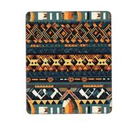 POEZJZW African Tribal Ethnic Texture Pattern Mouse Pad, Portable Office Non-Slip Rubber Base Wireless Mouse Pad For Office Laptop Computer Pc 7.9 X 9.5 In