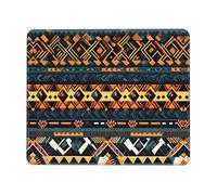 POEZJZW African Tribal Ethnic Texture Pattern Mouse Pad, Portable Office Non-Slip Rubber Base Wireless Mouse Pad For Office Laptop Computer Pc 7.9 X 9.5 In