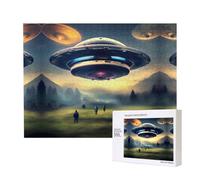 Poezjzw Airship Landing Adult Classic Jigsaw 500 Pieces Wooden Puzzle Modern Home Decor Intellectual Game 52 X 38 Cm