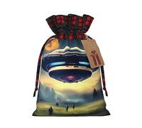 POEZJZW Airship Landing Drawstring Gift Bag Snack Bag Candy Bag, Perfect For Celebration Christmas Birthdays, Parties Etc
