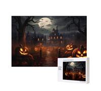 Poezjzw All Hallows' Eve Classic Jigsaw 300 Pieces Wooden Puzzle Modern Home Decor Intellectual Game 28x 40cm