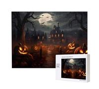 Poezjzw All Hallows' Eve Classic Jigsaw 500 Pieces Wooden Puzzle Modern Home Decor Intellectual Game 38x 52cm