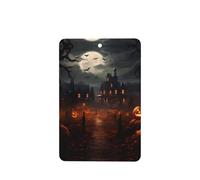 Poezjzw All Hallows' Eve Pattern Car Air Fresheners 6 Pcs Rectangle Hanging Aromatherapy Tablets Scented Fresheners For Bedroom Closet Shoe