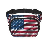 Poezjzw American Flag Travel Waist Bag Suitable For Running, Cycling And Outdoor Adventures, Store Mobile Phones And Credit Cards, Black, One Size