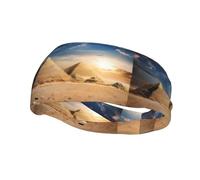 Poezjzw Ancient Egypt Pattern Sports Headband Suitable For Running Yoga Running Cycling Elastic Moisture Band