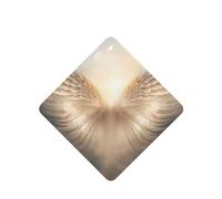 Poezjzw Angel'S Feather Pattern Car Air Fresheners 4 Pcs Square Hanging Aromatherapy Tablets Scented Fresheners For Bedroom Closet Shoe
