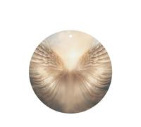Poezjzw Angel'S Feather Pattern Car Air Fresheners 6 Pcs Round Shape Hanging Aromatherapy Tablets Scented Fresheners For Bedroom Closet Shoe