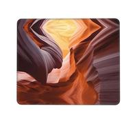 Poezjzw Antelope Canyon Pattern Mouse Pad Office Laptop Computer Desk Wireless Mouse Non Slip Rubber Base Washable 7.9 X 9.5 in Keyboard Pad